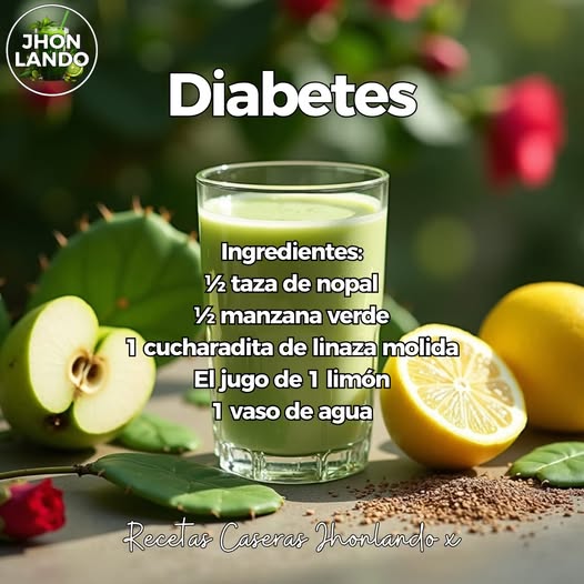 Batido verde de nopal con linaza