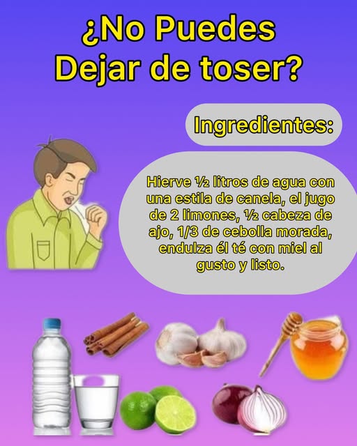 Ingredientes para el remedio natural contra la tos
